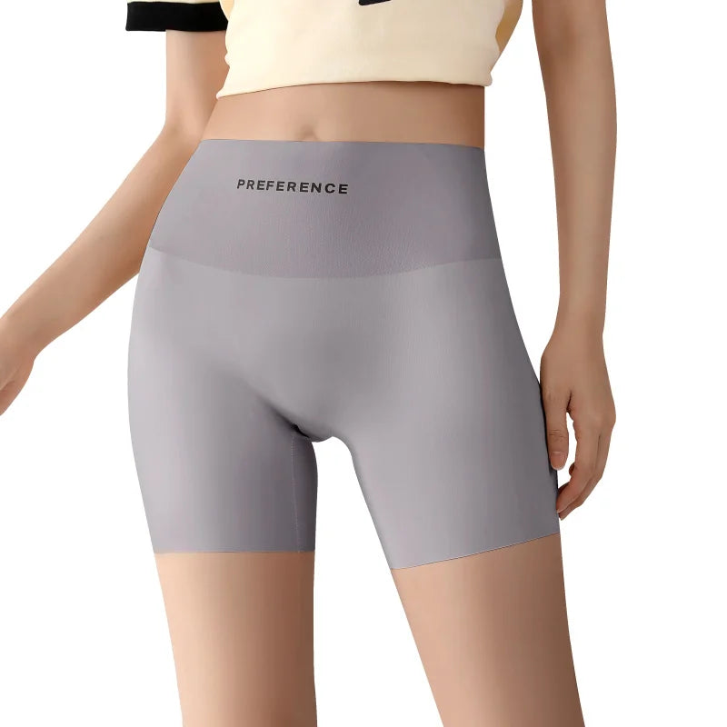 3PCS Set Plus Size Seamless Protective Shorts for Women Ice Silk Summer Underwear