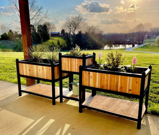 Wide And Tall Raised Bed Garden Planter Plans 3 Piece Woodworking Plans For Backyard And Patio