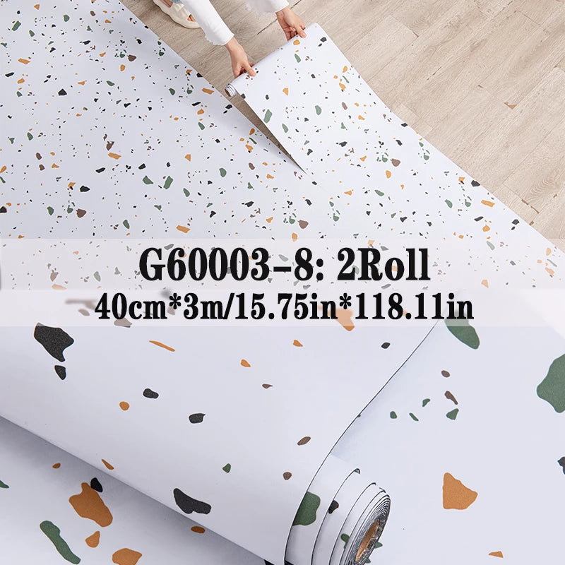 Peel and Stick Floor Tile，2 Roll Vinyl Flooring Roll 15.75"x 118.11"/25.8Sq.Ft Wood Grain Peel Stick Floor Tiles