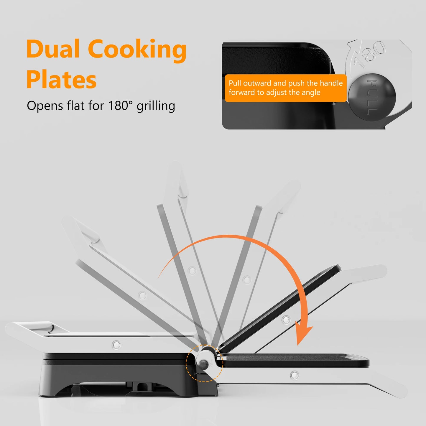 Panini Press Grill Indoor Sandwich Maker with Temperature Setting 4 Slice Non Stick Grill Opens 180 Degrees 1200 Watt