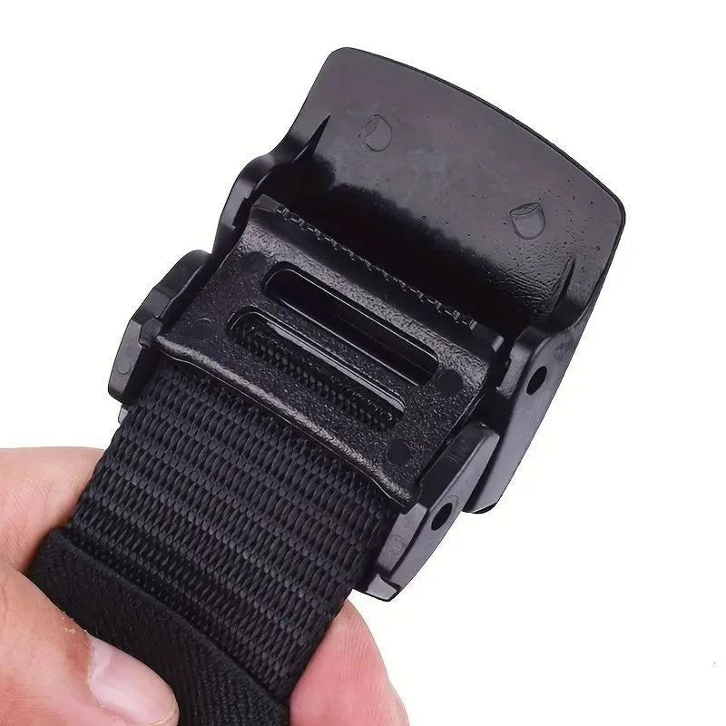 Black Sports Belt for Men & Women - Adjustable Workout Waist Belt with Inner Pocket, Gym Running & Weight Lifting Support