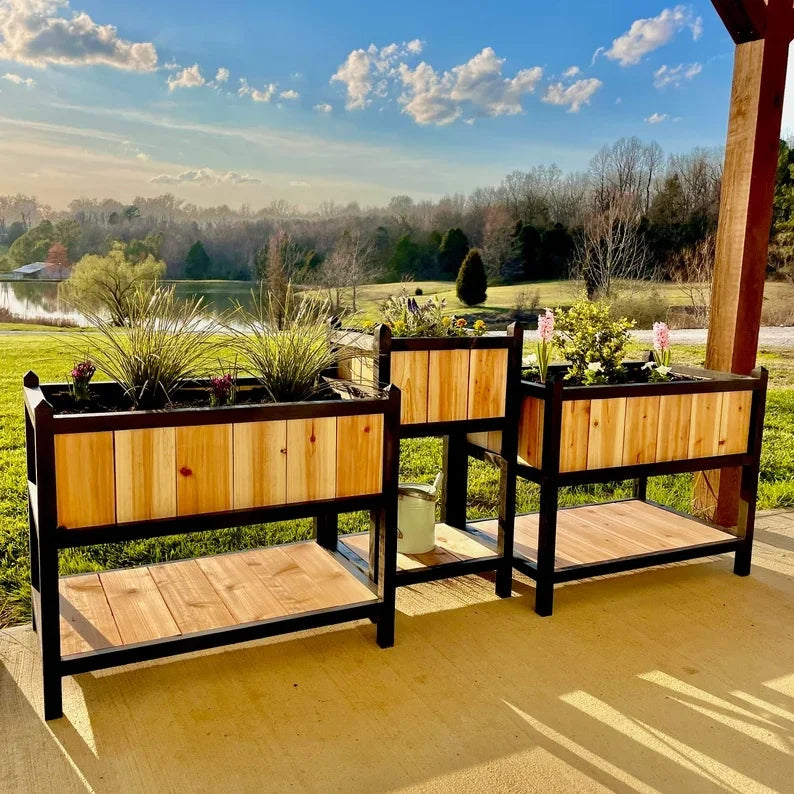 Wide And Tall Raised Bed Garden Planter Plans 3 Piece Woodworking Plans For Backyard And Patio