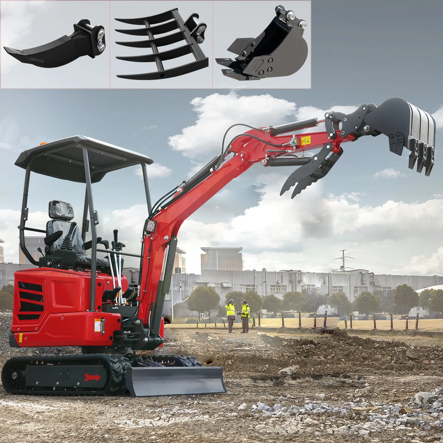 1-Ton and 2-Ton Mini Excavators — Premium Configuration, Compatible with Various Attachments. Shipped from the USA. custom made