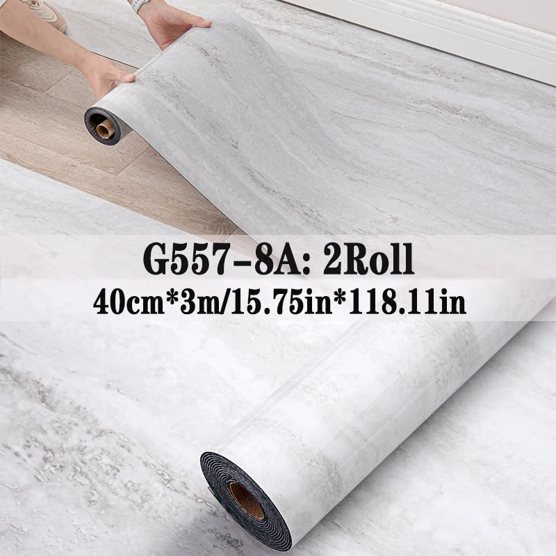 Peel and Stick Floor Tile，2 Roll Vinyl Flooring Roll 15.75"x 118.11"/25.8Sq.Ft Wood Grain Peel Stick Floor Tiles