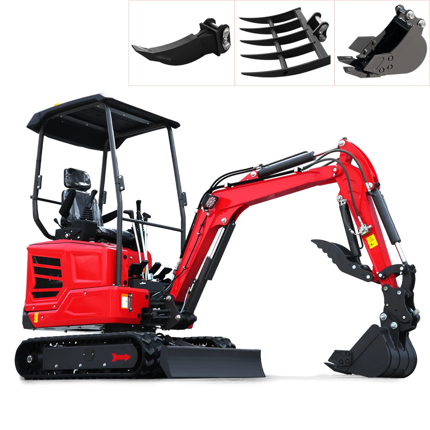 1-Ton and 2-Ton Mini Excavators — Premium Configuration, Compatible with Various Attachments. Shipped from the USA. custom made