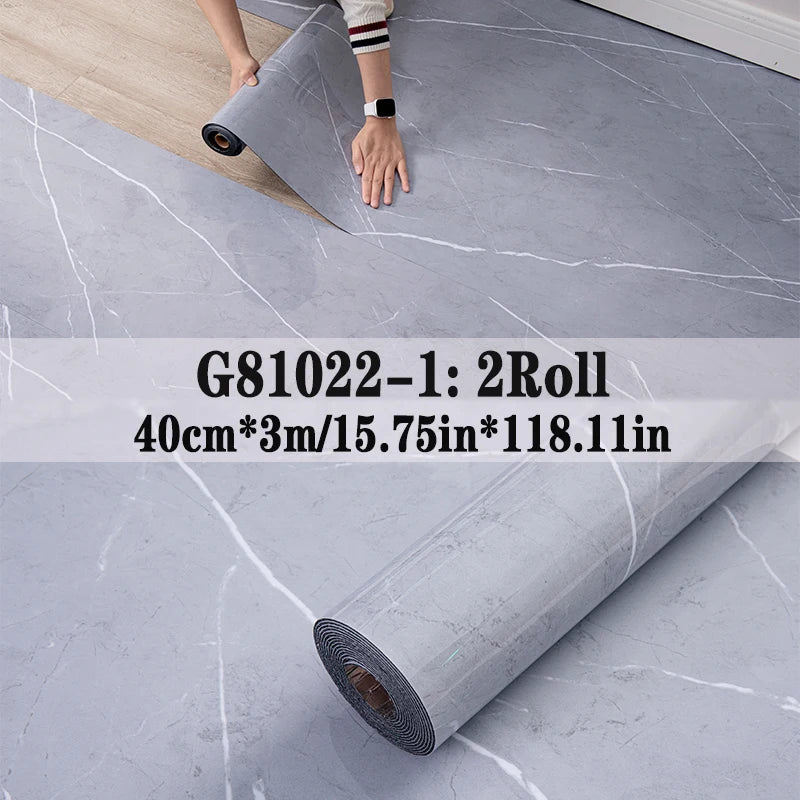 Peel and Stick Floor Tile，2 Roll Vinyl Flooring Roll 15.75"x 118.11"/25.8Sq.Ft Wood Grain Peel Stick Floor Tiles