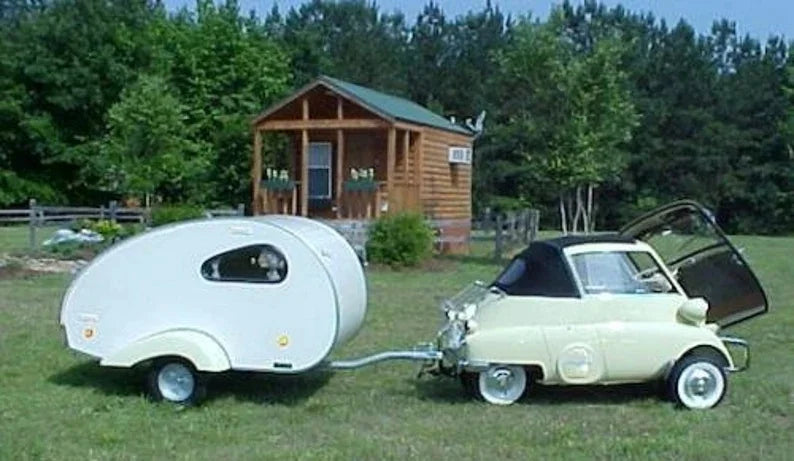 Motorcycle or Small Car Teardrop Trailer Plans DIY Camper Blueprints with Material and Cut List