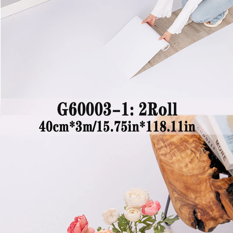 Peel and Stick Floor Tile，2 Roll Vinyl Flooring Roll 15.75"x 118.11"/25.8Sq.Ft Wood Grain Peel Stick Floor Tiles