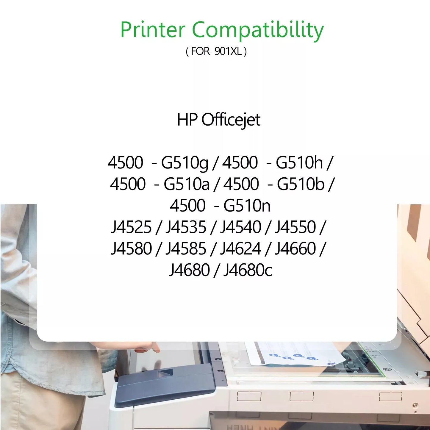 901XL Ink Cartridges High Yield Black Tri Color Replacement for HP Officejet Printers
