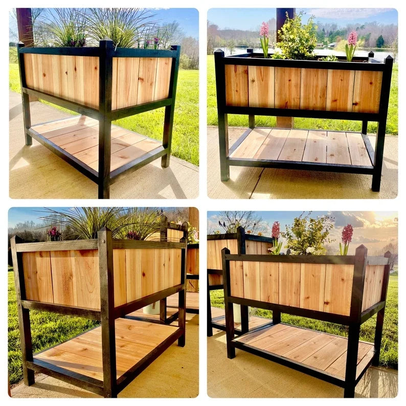 Wide And Tall Raised Bed Garden Planter Plans 3 Piece Woodworking Plans For Backyard And Patio