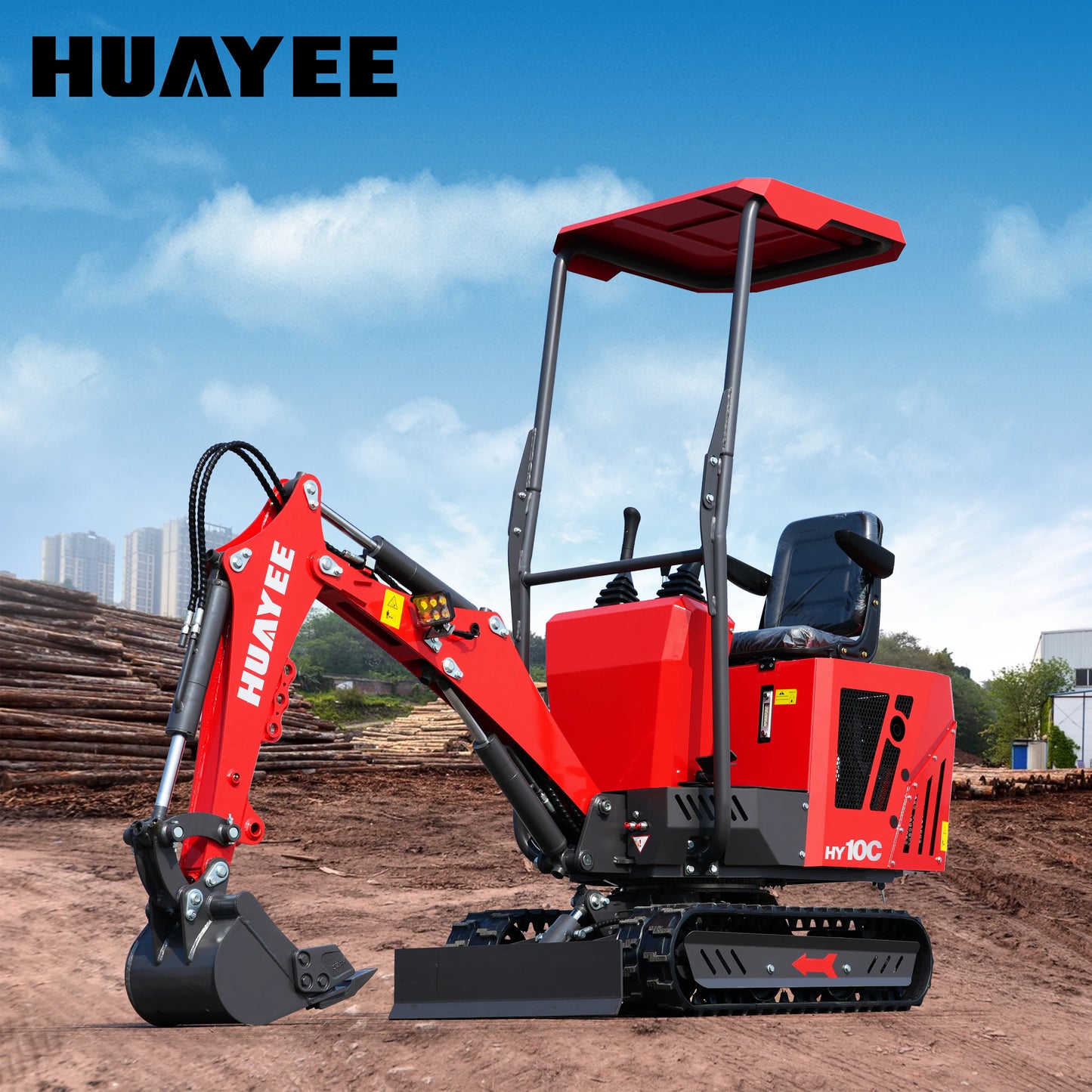 Mini Compact Excavator 13Point5HP Gasoline Engine Crawler