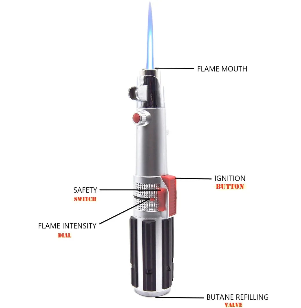 Windproof Dual-Flame Refillable Butane Torch Lighter with Adjustable Jet Wood Grain Design Cigarette Accessory Man Dad gift