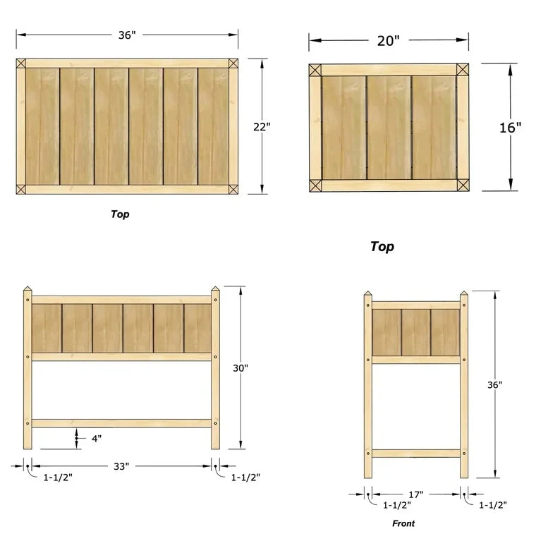 Wide And Tall Raised Bed Garden Planter Plans 3 Piece Woodworking Plans For Backyard And Patio