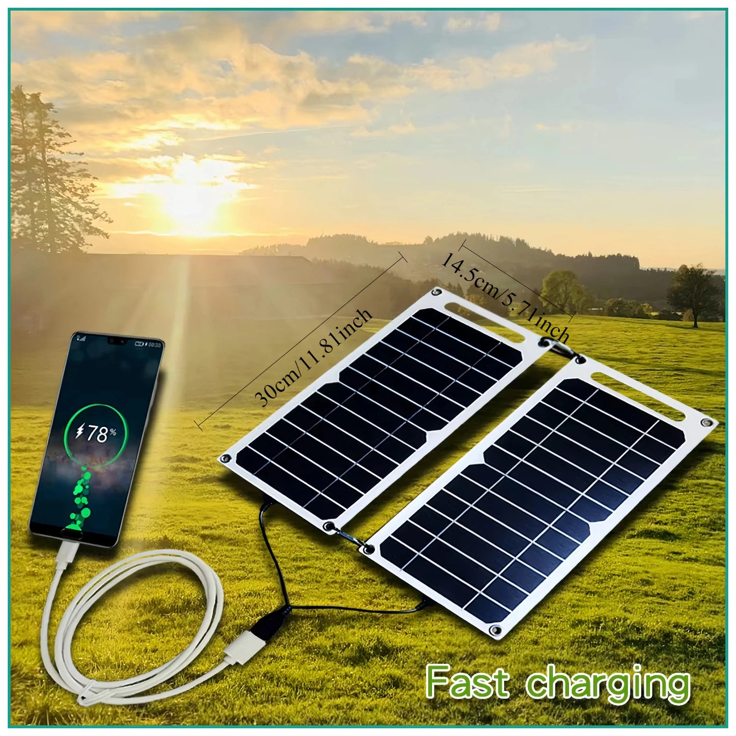 Wholesale Solar Panel 1 to 14 Pieces USB Waterproof Outdoor Hiking Camping Portable Battery Mobile Phone Charging Bank Charging Panel