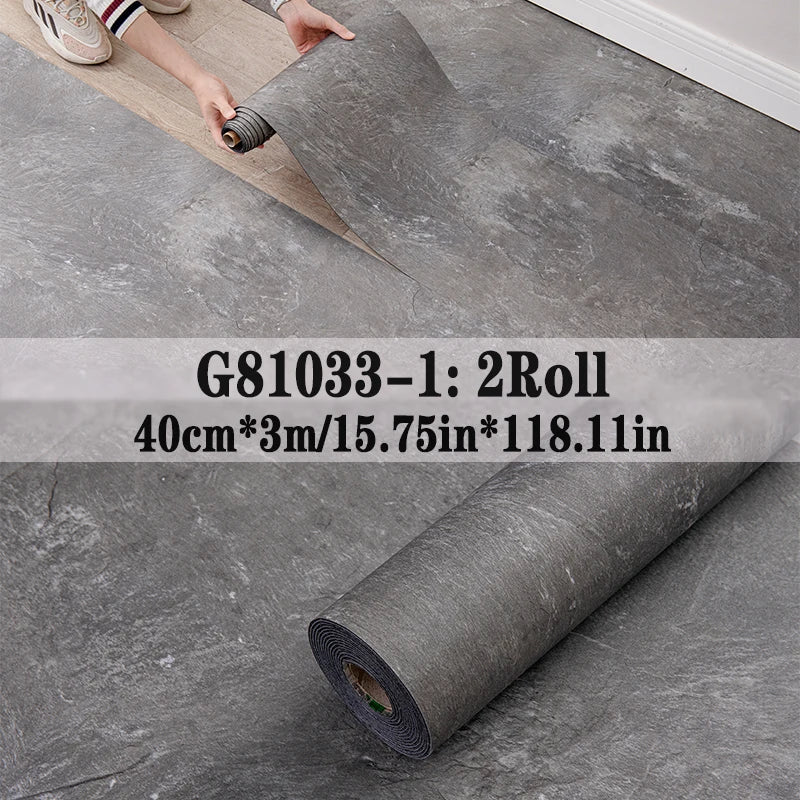 Peel and Stick Floor Tile，2 Roll Vinyl Flooring Roll 15.75"x 118.11"/25.8Sq.Ft Wood Grain Peel Stick Floor Tiles