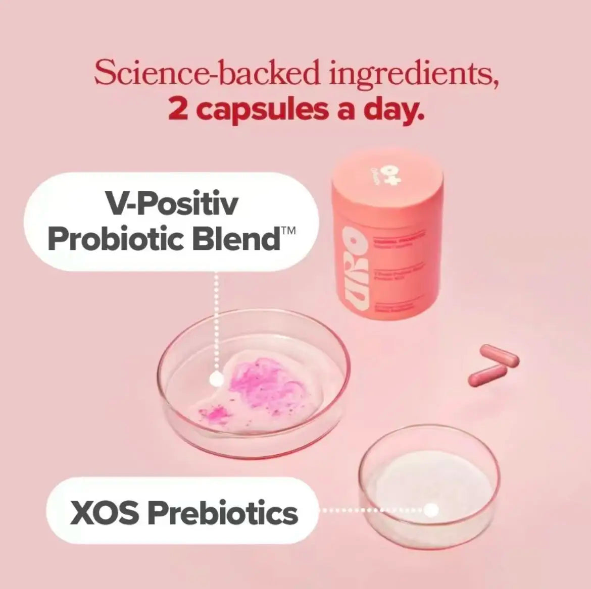 Women's Vaginal Probiotics Capsules for pH Balance with Prebiotics 60 Count Feminine Health Care