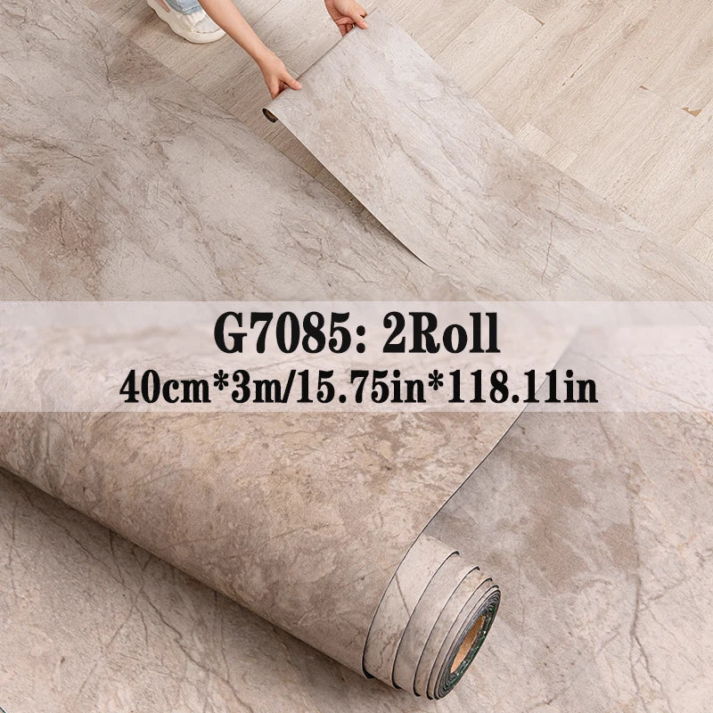 Peel and Stick Floor Tile，2 Roll Vinyl Flooring Roll 15.75"x 118.11"/25.8Sq.Ft Wood Grain Peel Stick Floor Tiles
