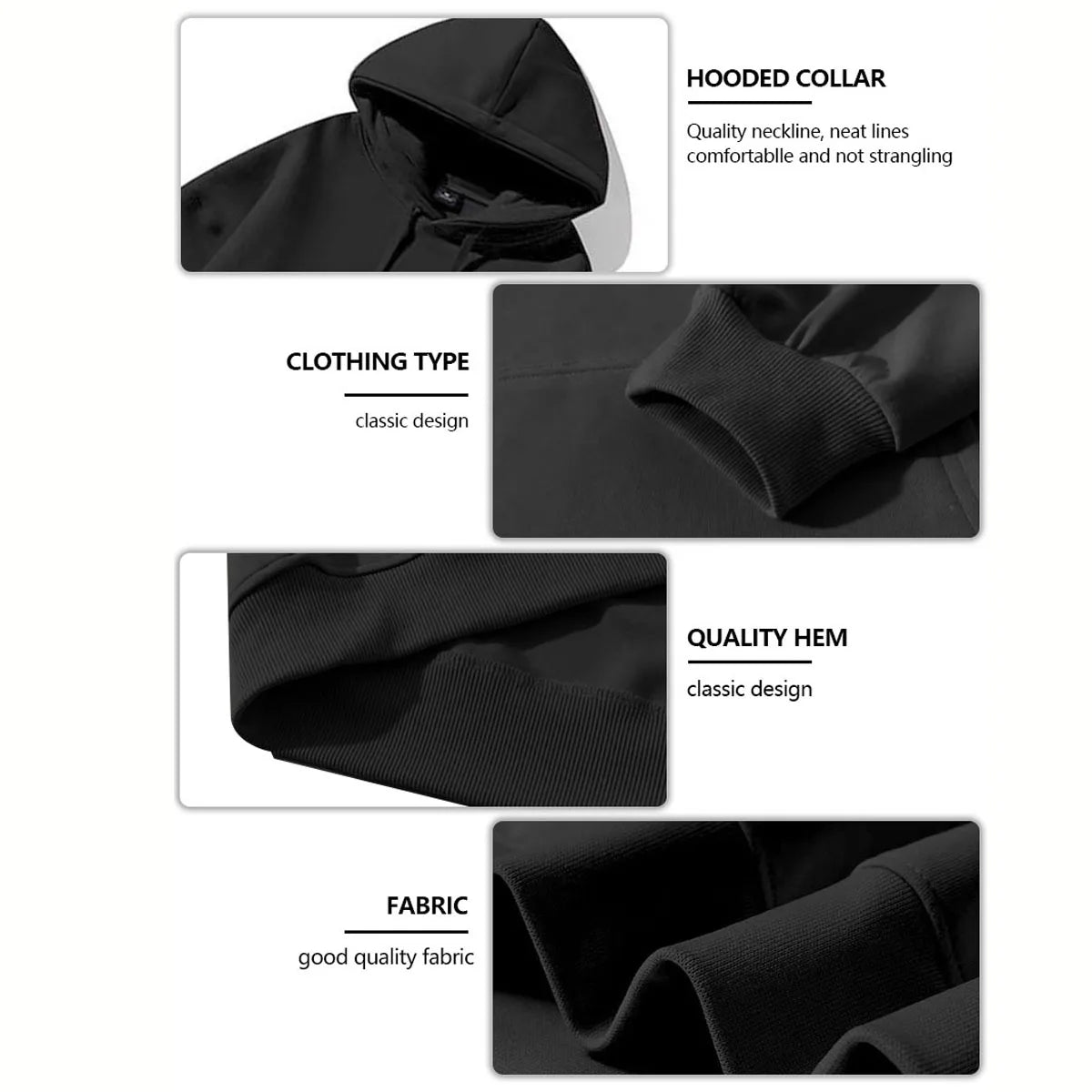 270g Heavyweight Fit Hooded Sweatshirt for Casual Wear