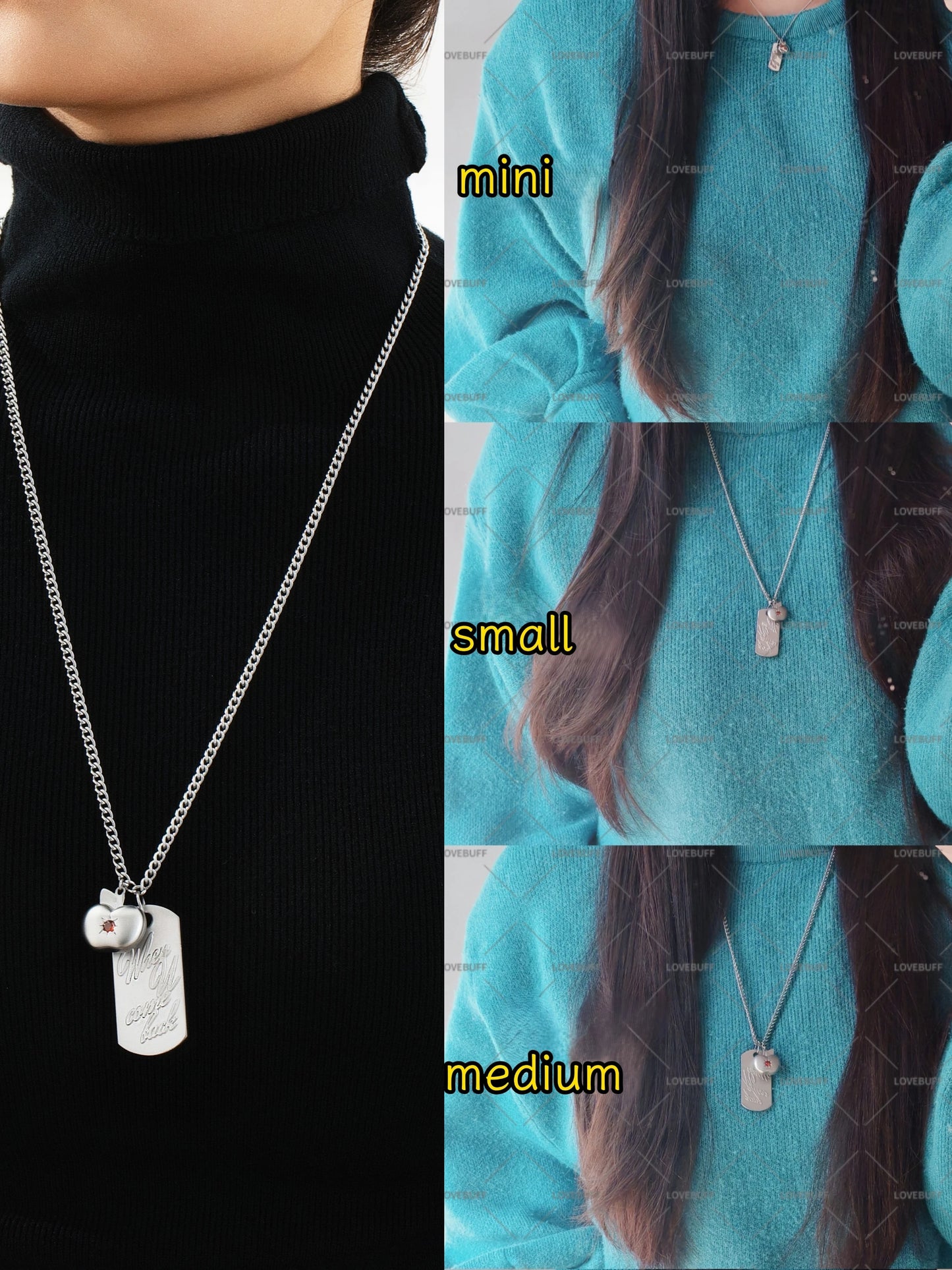 Lovebuff LAD Caleb When You Come Back Apple Pendants Necklace