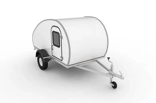 Motorcycle or Small Car Teardrop Trailer Plans DIY Camper Blueprints with Material and Cut List