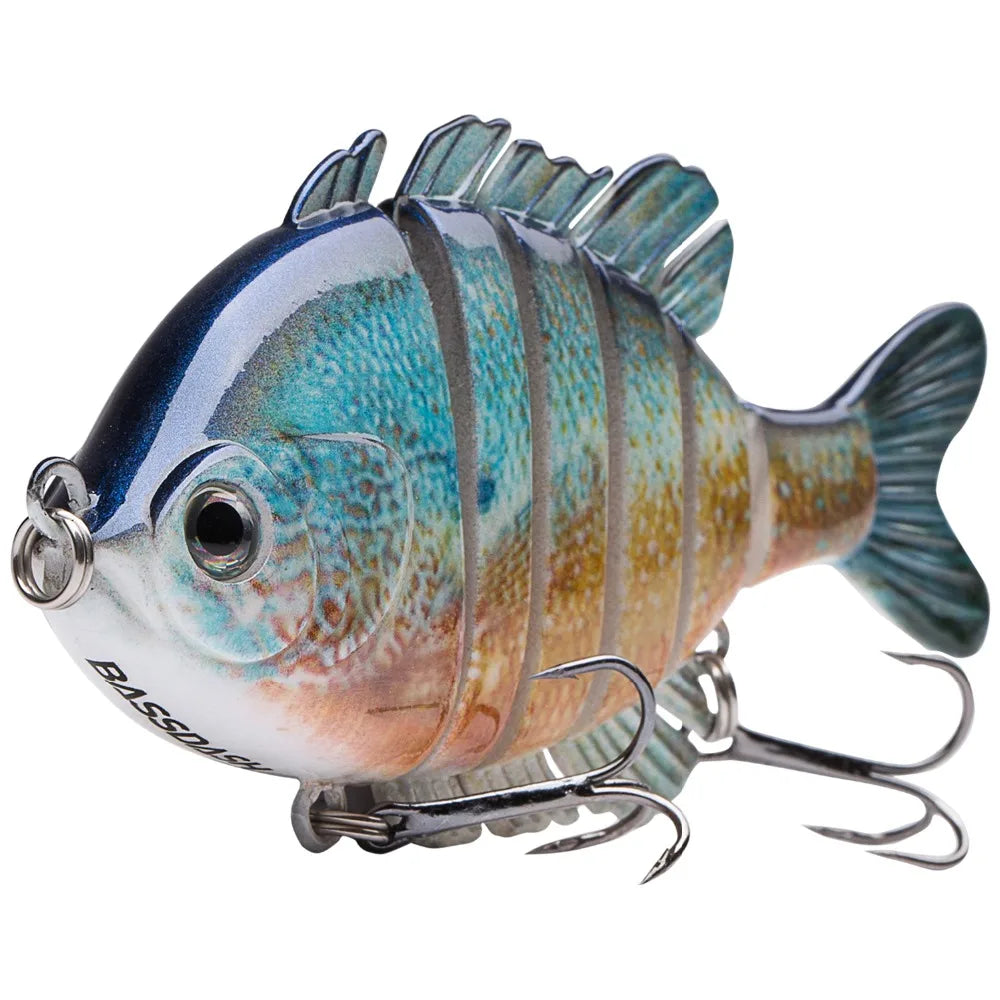 Bassdash SwimPanfish Multi Jointed Panfish Bluegill Swimbaits Topwater Hard Bass Fishing Crank Lure 24g 8.8cm 4 Colors