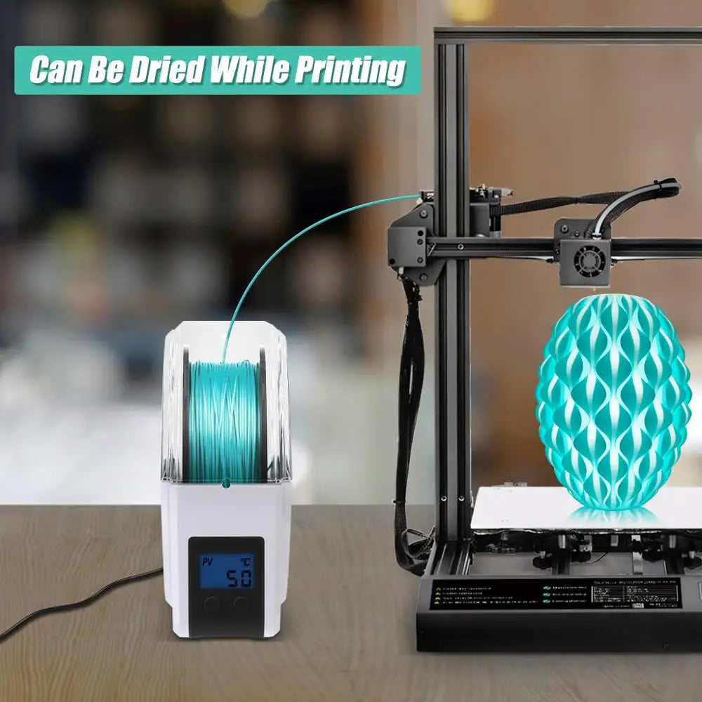 2025 3D Filament Dryer Printing Mate Drying Box Adjustable Thermo 360 Degree Heating Dust Moisture Knot Proof