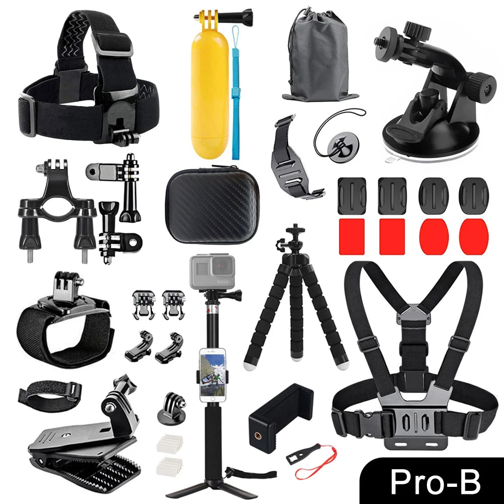 ORBMART for GoPro Accessories Set for Go Pro Hero 13 12 11 10 9 8 7 6 5 4 Black Mount for DJI Insta360 for Sjcam Action Camera