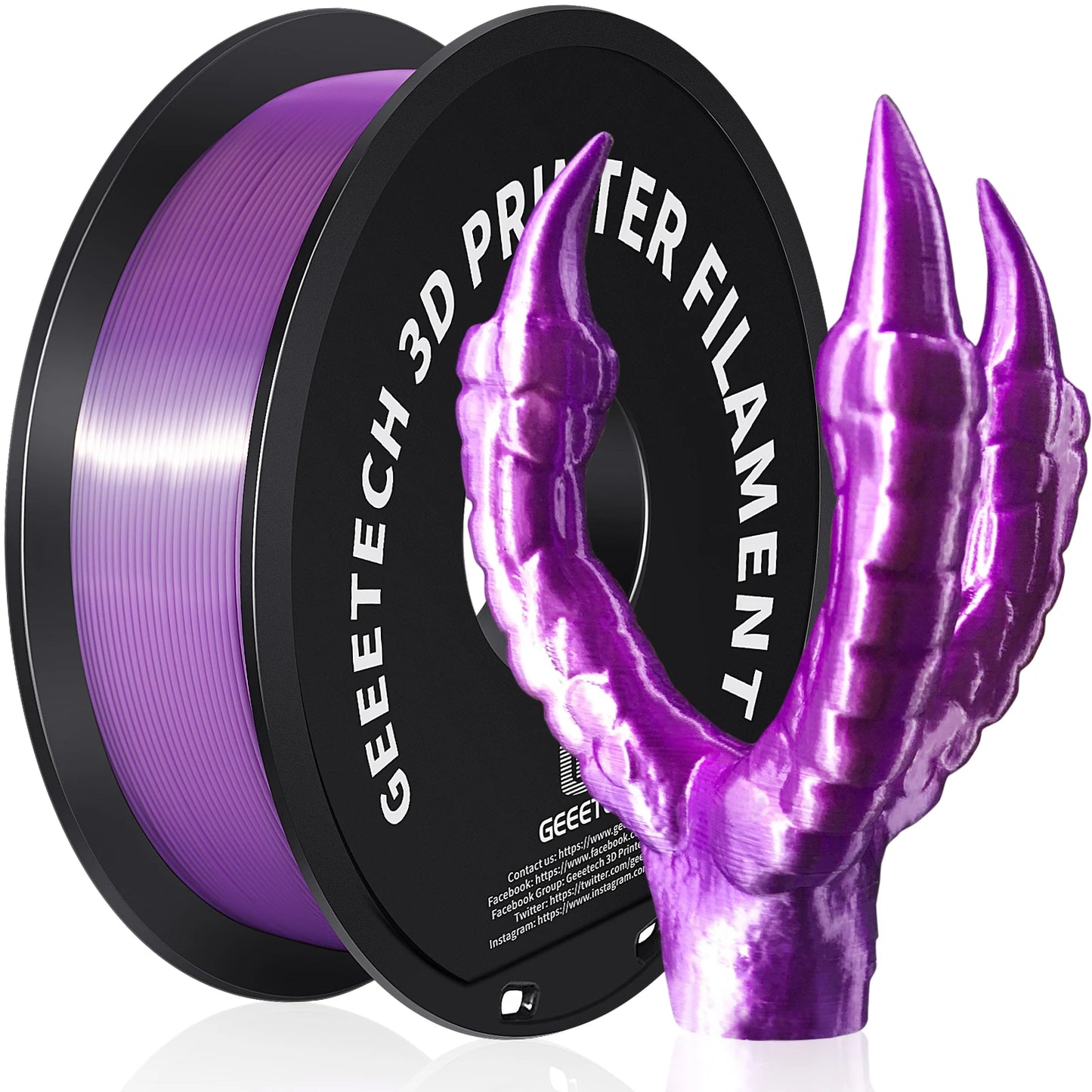 Geeetech Silk PLA Filament 1.75mm For 3D Printers Premium