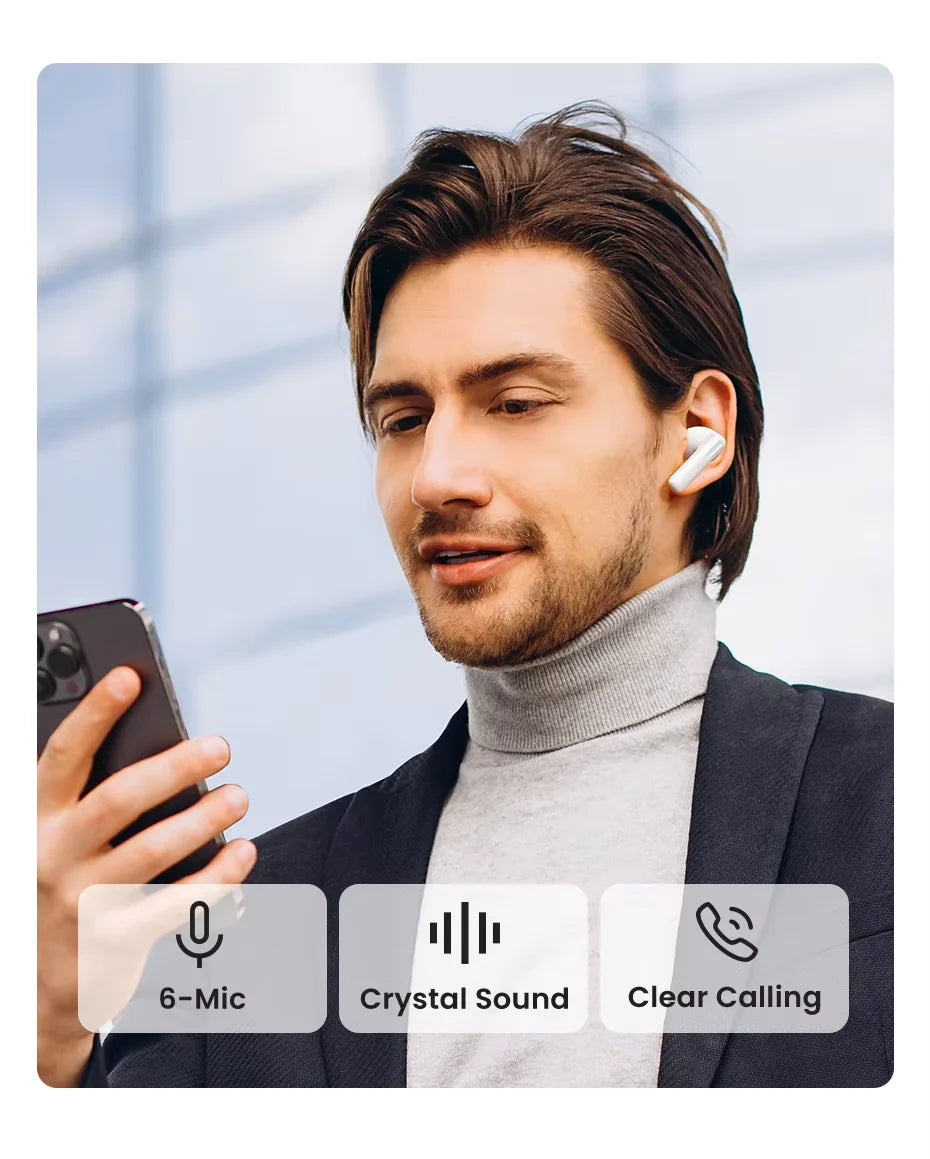 2025 Pro 2 Wireless Bluetooth Earbuds with USB Type C Cable and Active Noise Cancelling Headphones