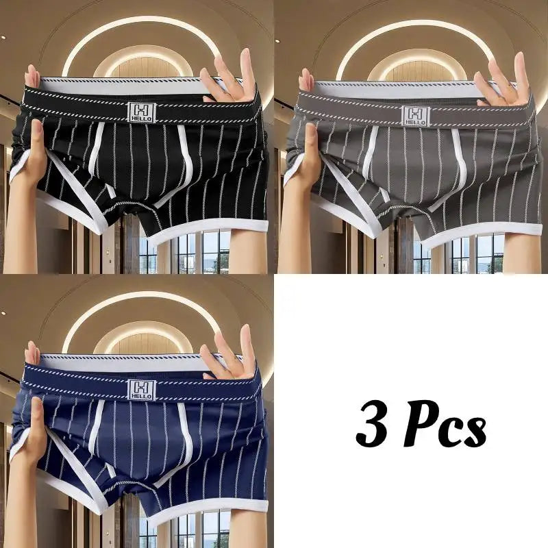 Briefs And Boxers Boxer Shorts Cotton Striped Men Underwear