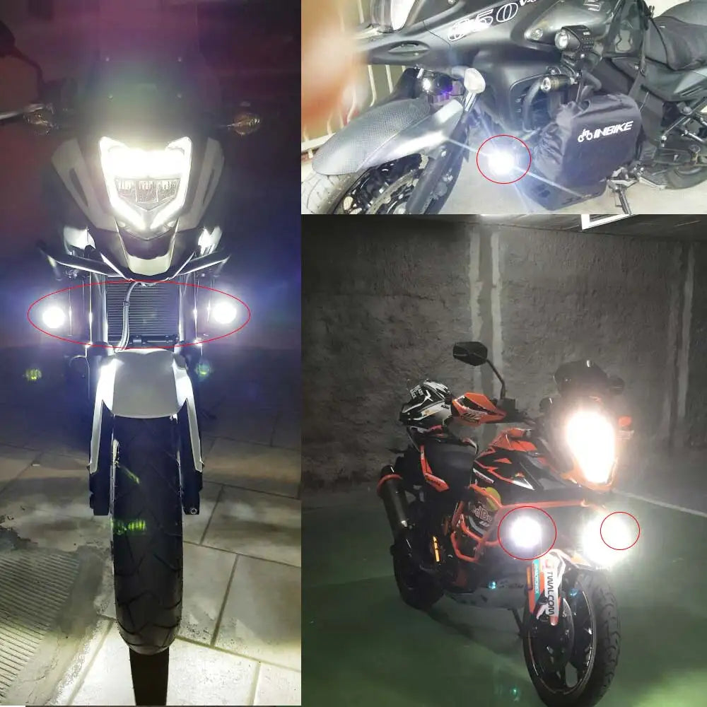 E9 Mark Motorcycle LED Fog Lights for BMW R1250GS ADV F800GS R 1250 GS LC Yamaha MT07 MT09 Universal Auxiliary Light Assembly