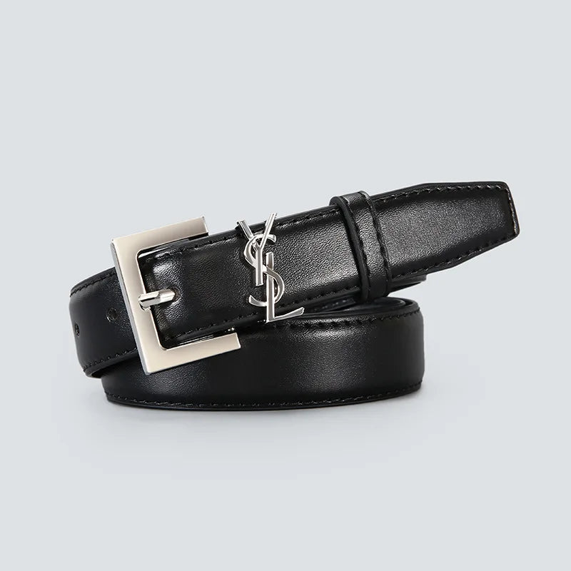Classic Pin Buckle Women's Belt Korean Casual Thin Fashion Belt for Pants and Skirts