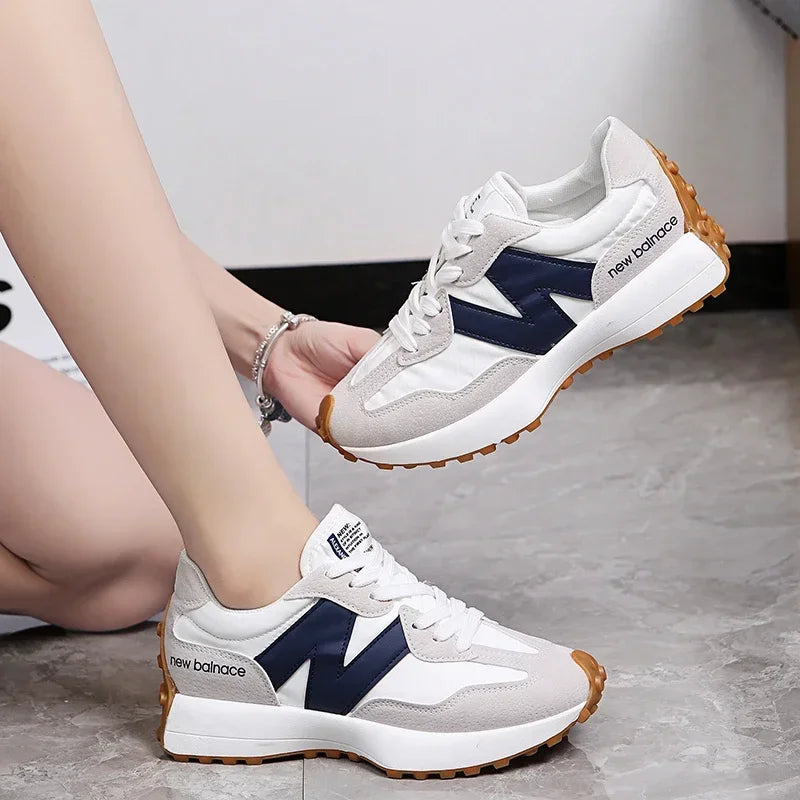 Women Summer Fashion Mesh Breathable Lace Up Sports Platform Shoes Designer Sneakers Casual Walking Shoes