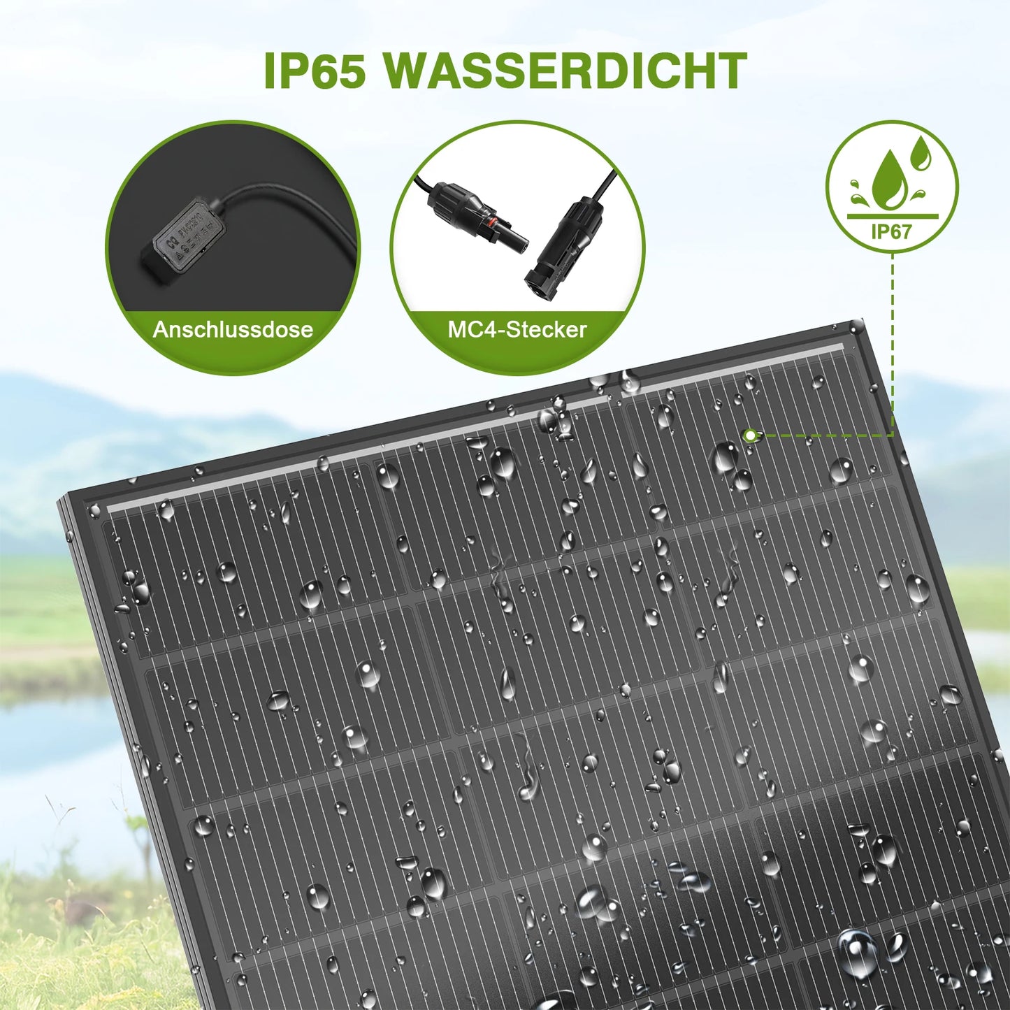 WERCHTAY 200w High Efficiency Black Monocrystalline Solar Panel With Busbar Hidden Technology For RVs Trucks Vehicles Home Power