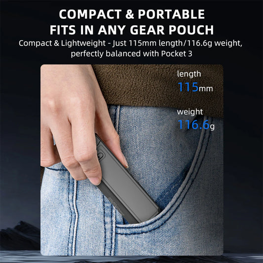 For DJI Osmo Pocket 3 Portable Battery Handle TYPE-C Charging Camera Handle Power Bank Lightweight Camera Charger Accessories