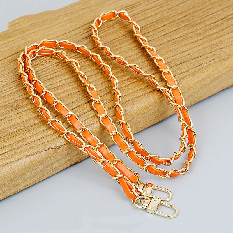 120cm Purse Chain Strap Crossbody Handbag Chains Replacement Leather Shoulder Bag Chain Straps Diy Women Girl Bag Part Accessory