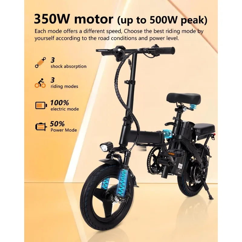 Samson Shopping 25 Foldable Electric Bike For Adults 500W
