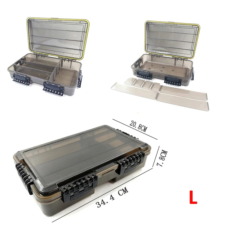 Large Capacity Waterproof Fishing Tackle Box Fishing Accessories Tool Storage Box Fish Hook and Fake Bait Storage Box