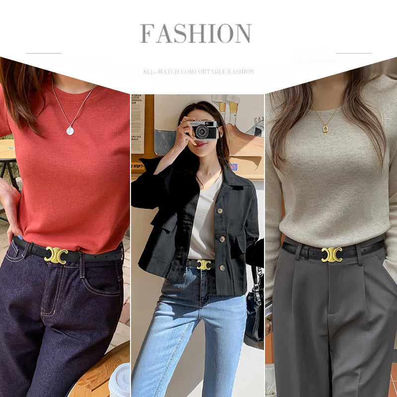 Belt Women's Multi Functional Fashion Decorative Belt with Metal Letter Buckle for Women's Cowboy Style