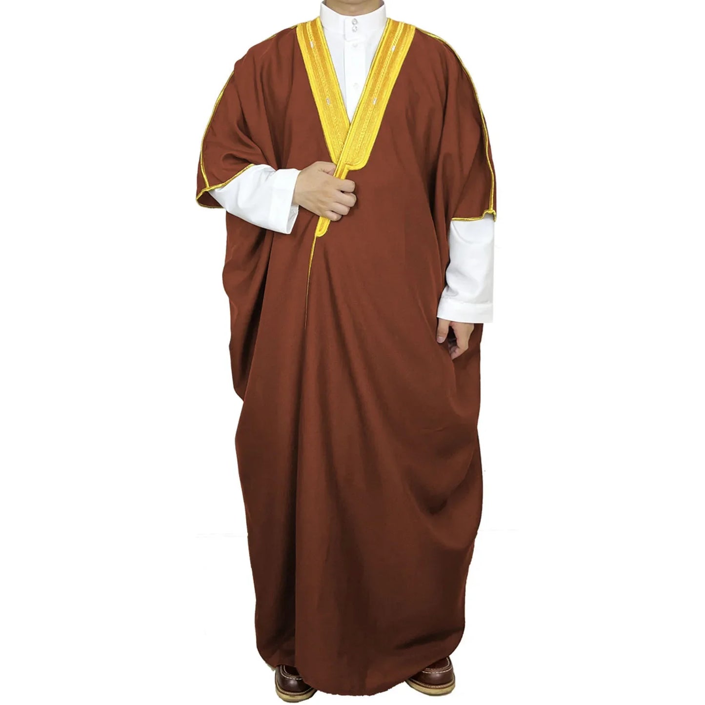Cross-Border Embroidery Men's Formal Gown Arabic Conservative Long Kaftan Gown Malay-Arab Culture Academic Speech Gown