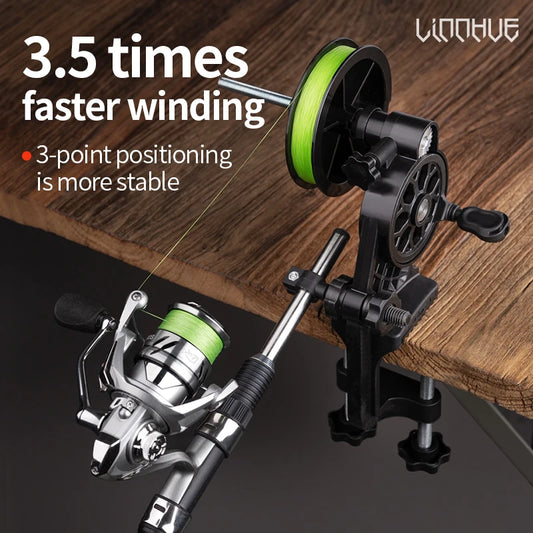 Linnhue Lightweight Fishing Line Winder Spooler Antirust Sturdy Line Winder Spinning Baitcasting Reel Fishing Tool Accessories