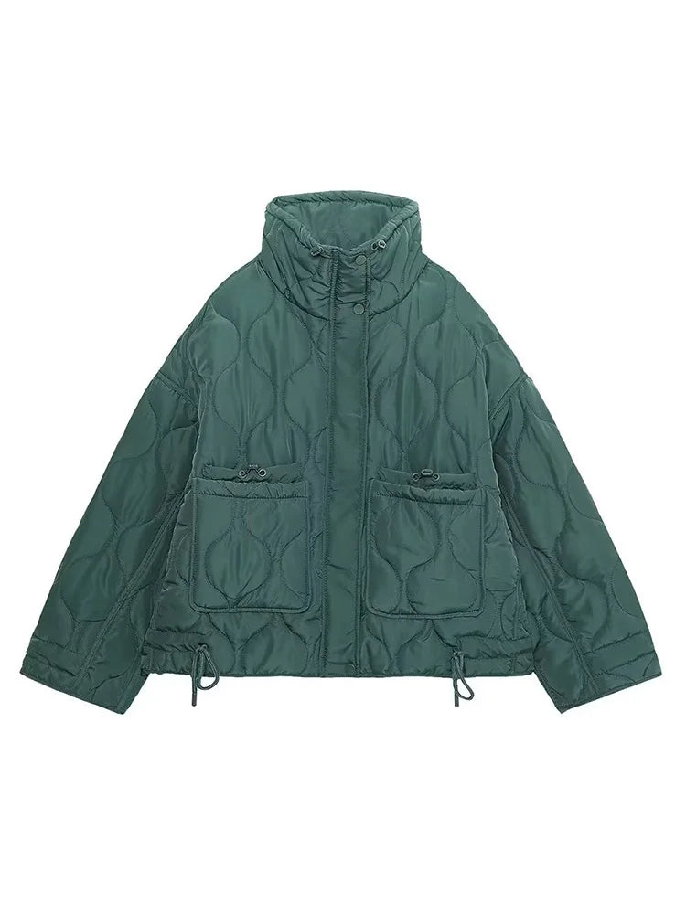 Q B Aristocratic TRAF Warm Cotton Jacket Stand Collar