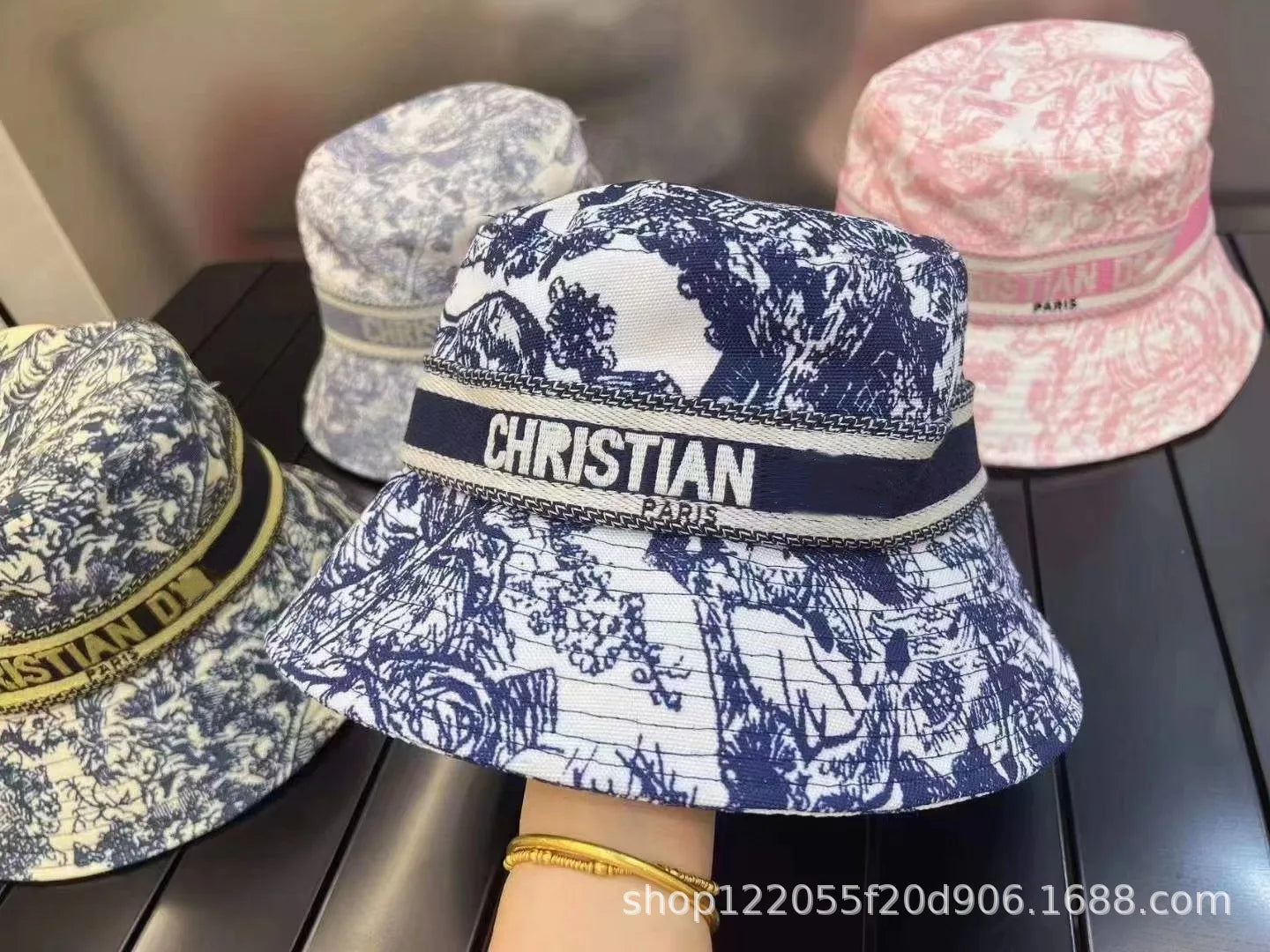 High Quality Lettering Embroidery Sun Block Hat Landscape Painting Fisherman Hat Ladies Outdoor Four Seasons Bucket Hat