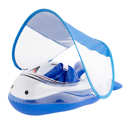 Baby Pool Float Pool Float Ring For Baby Iatable Infant Float For Swimming Iatable Shark Design Float Ring With Sun