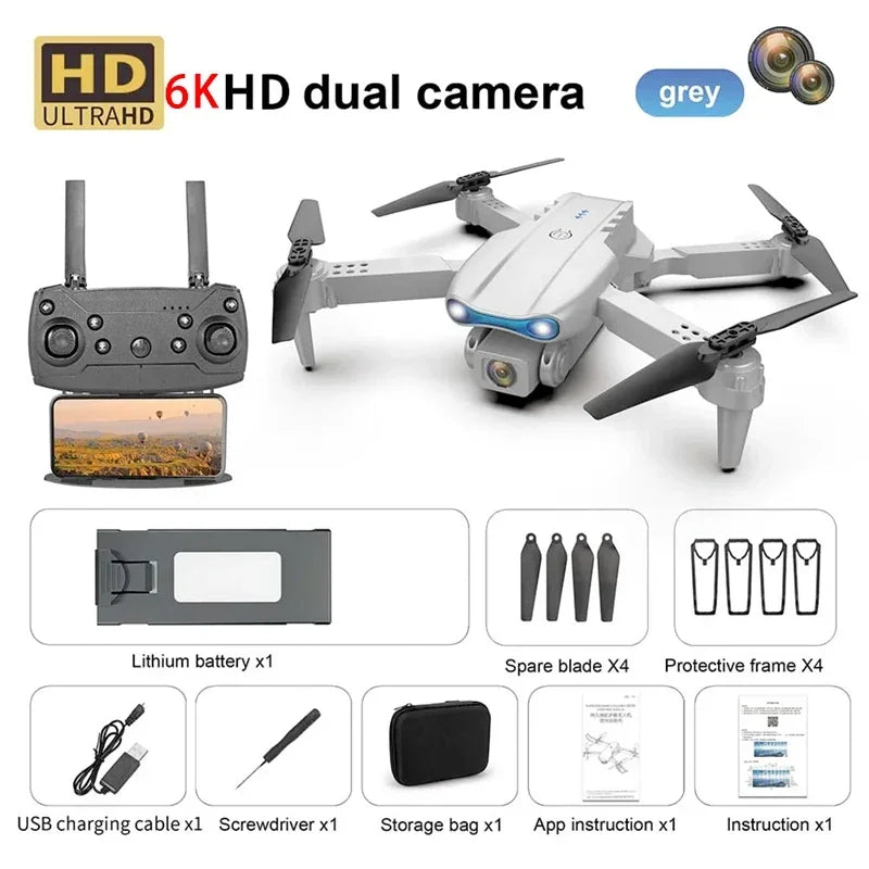 New E99 Pro Drone GPS Professional 8K HD Camera FPV 5G Wifi Brushless Motor Foldable RC Quadcopter Obstacle Avoidance