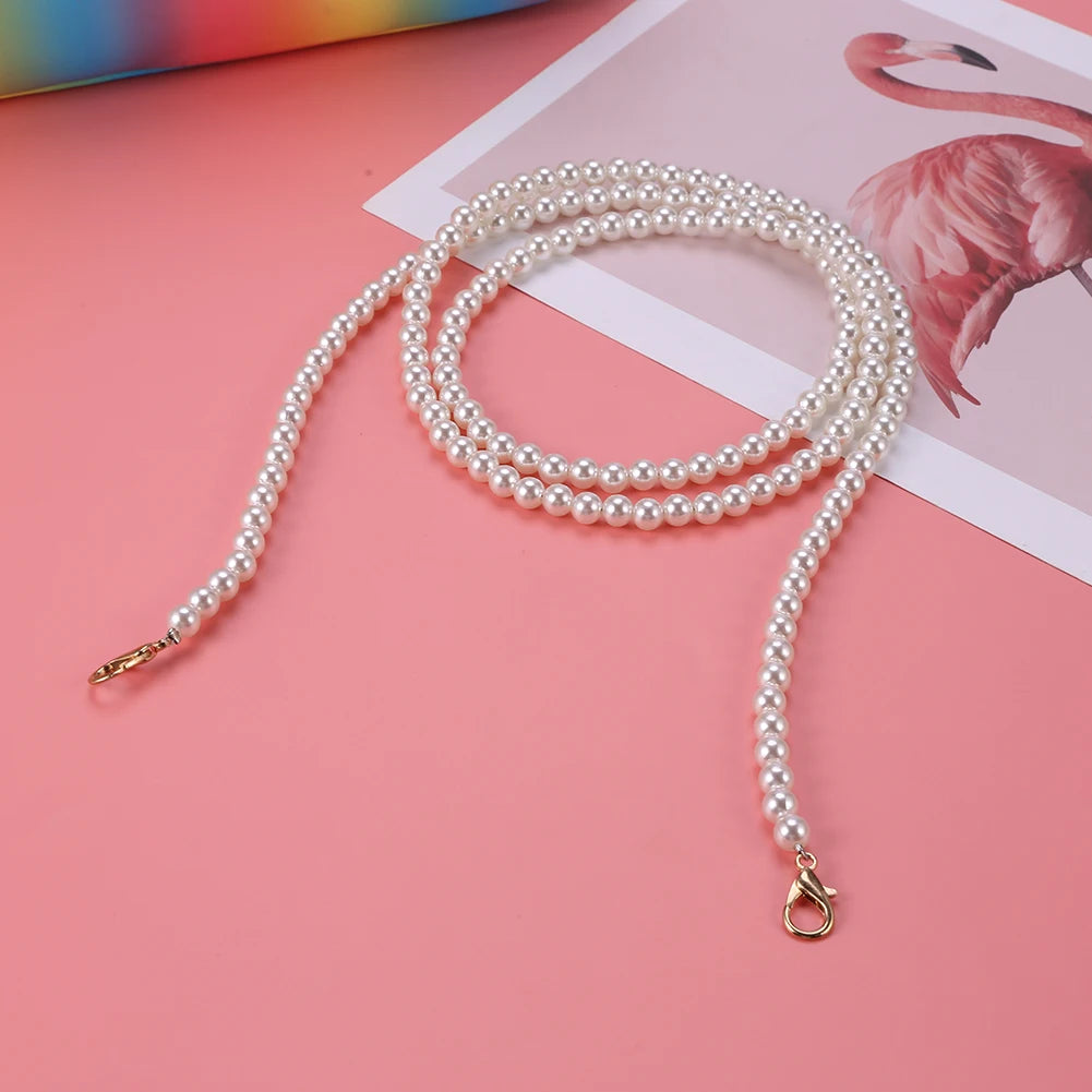 Portable Pearl Bag Strap Belt Handles Women Shoulder Handbag Chain Replacement