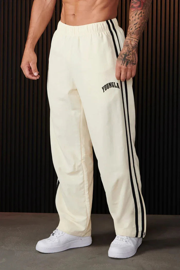 Spring and Autumn New Men's Sports Pants with Double Stripe Design Casual Wear