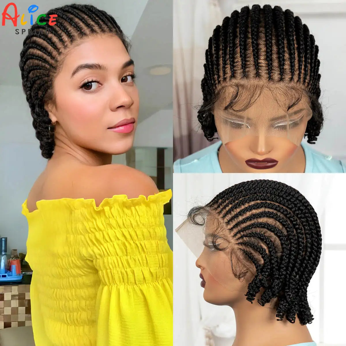 Samson Shopping 25 Alice Spring Cornrow Braided Bob Wig