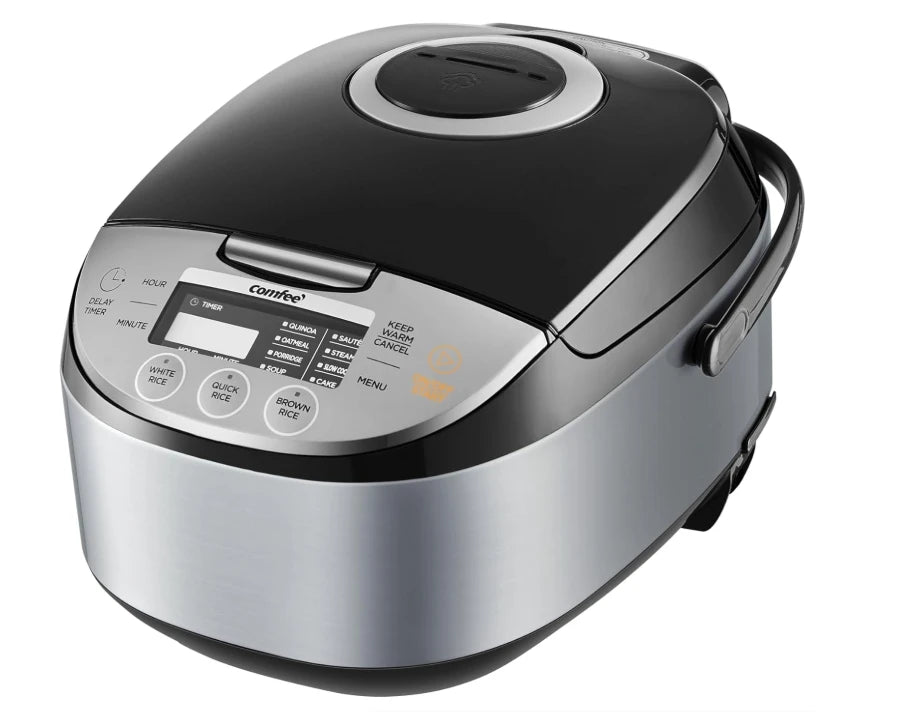 Rice Cooker, Japanese Large Rice Cooker with Fuzzy Logic Technology,10 Cup Uncooked/20 Cup Cooked, 24-Hr Delay Timer