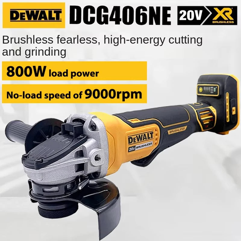 Dewalt DCG406 125MM 100MM Brushless Cordless Angle Grinder 9000RPM Cutting Polishing Machine For 20V Lithium Batteries